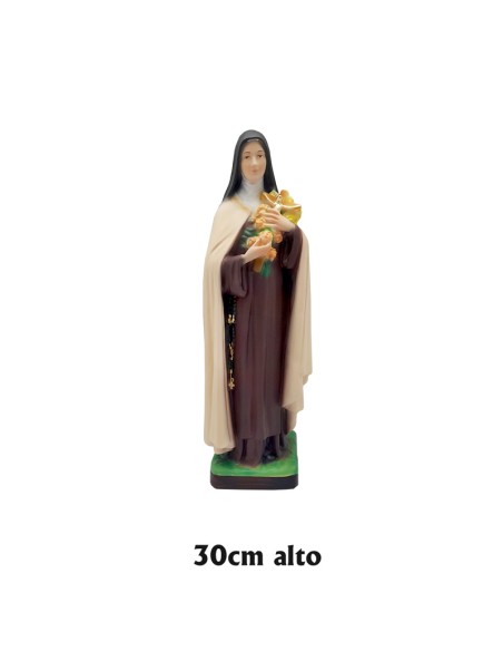 Santa Teresa De Lisieux Res 30Cm Decorada Hueca