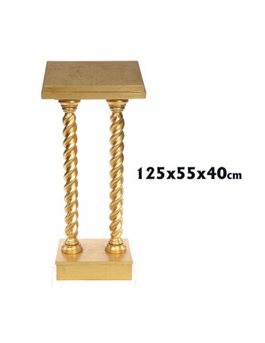 Atril Madera 2 Columnas Decoracion Oro 125x55x40 CM