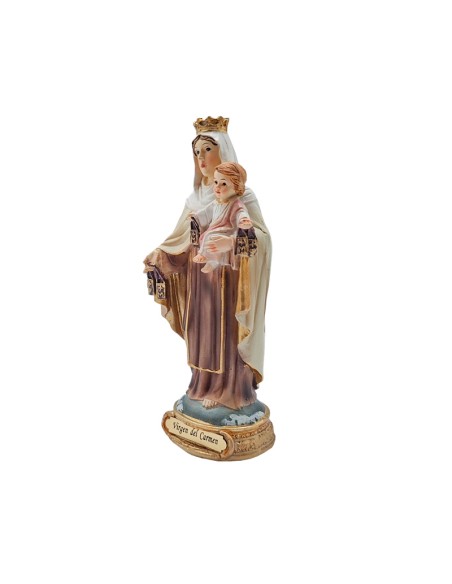 Virgen Carmen Res 13Cm Pj8 Base Redonda Dorada Con Nombre