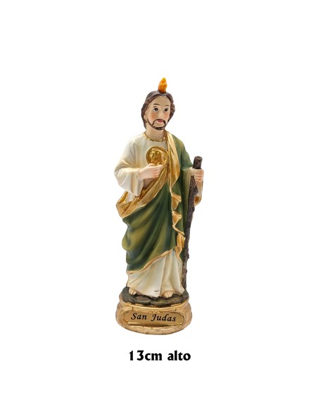 San Judas Res 13Cm Pj14 Base Redonda Dorada Con Nombre