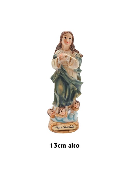 Virgen Inmaculada Res 13Cm Pj10 Base Redonda Dorada Con Nombre