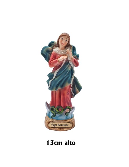 Virgen Desatanudos Res 13Cm Pj10 Base Redonda Dorada Con Nombre