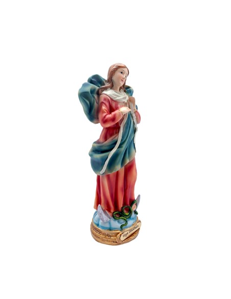 Virgen Desatanudos Res 20Cm Pj9 Base Redonda Dorada Con Nombre