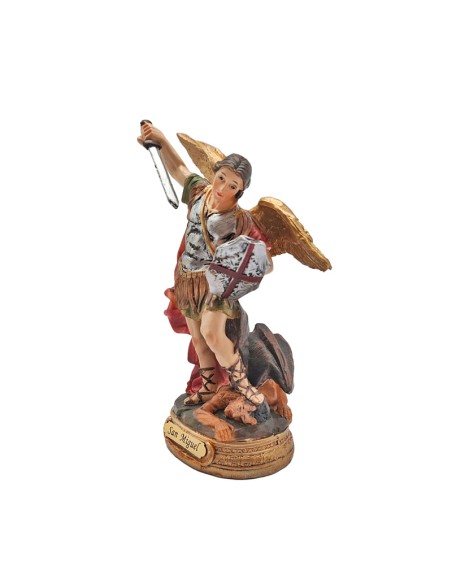 San Miguel Res 13Cm Pj18 Con Escudo Base Redonda Dorada Con Nombre