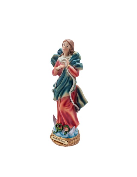 Virgen Desatanudos Res 20Cm Pj9 Base Redonda Dorada Con Nombre