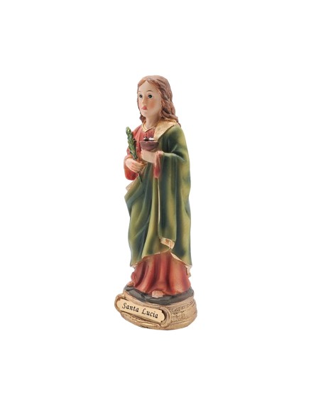 Santa Lucia Res 13Cm Pj13 Base Redonda Dorada Con Nombre