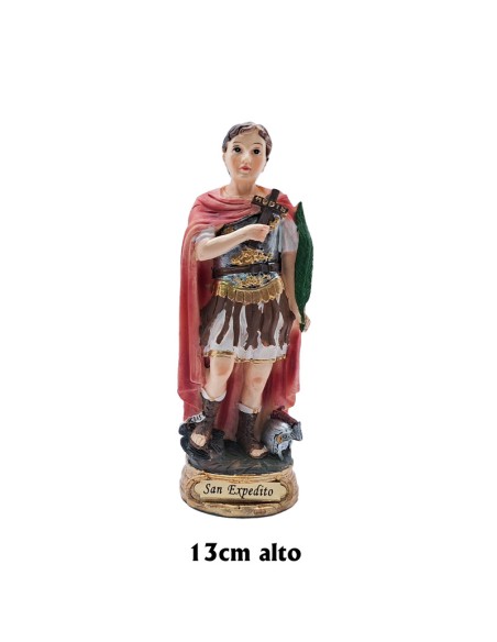 San Expedito Res 13Cm Pj17 Base Redonda Dorada Con Nombre
