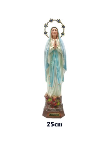 Virgen Lourdes 25Cm Higrometro Cambia...
