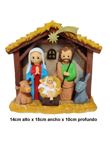 Nacimiento Infantil Sagrada Familia Con Animales En Pesebre