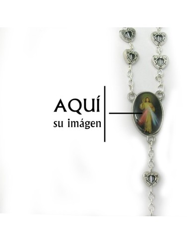 Rosario Metal Corazones Calados 6Mm