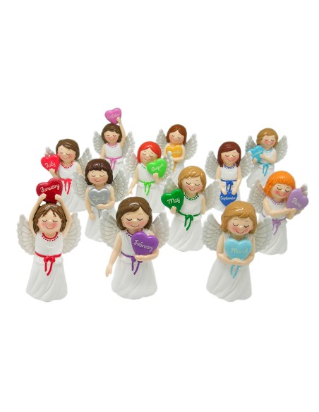 Angel Mes Enero Con Corazon Infantil