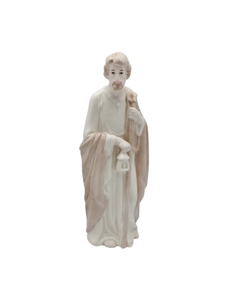 Nacimiento Sagrada Familia Porcelana 3 Figuras A Color 27X13cm