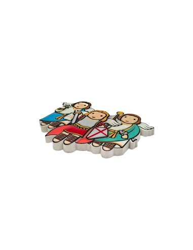 Iman 3 Arcangeles Juntos 7X9cm Resina