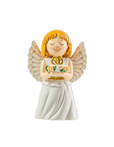 Angel Del Matrimonio Anillos Dorados 9cm Infantil