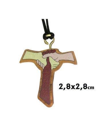 Cruz Pequeña Madera Olivo Calada 2. 2x1. 5cm Con Cordon
