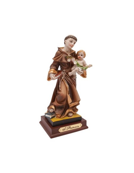 San Antonio Con Niño 15Cm Res Dura Vestido Con Flecos