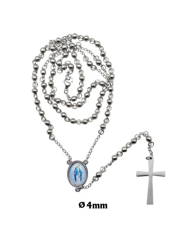 Rosario Acero 4Mm Personalizable Con...