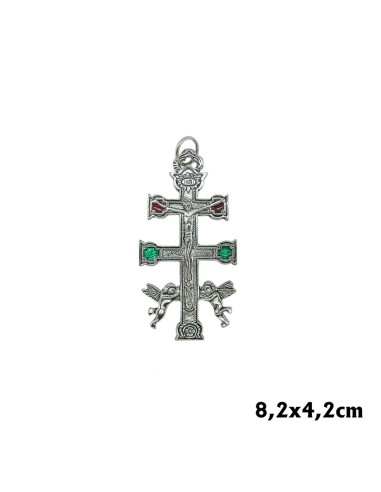 Cruz Caravaca Plateada 8. 2x4. 2cm...