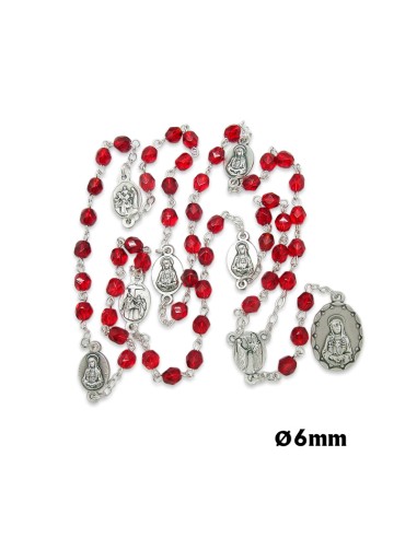 Rosario Cristal Tallado 6mm Los...