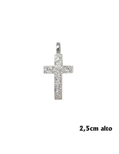 Cruz Plata Rodiada 25x10mm...