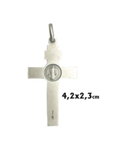 Cruz Plata San Benito 42x23mm
