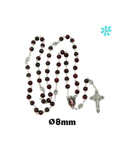 Rosario Cristal Liso 8mm...