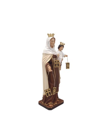 Virgen Carmen Res 30cm Decorada Hueca