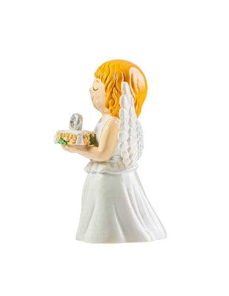 Angel Del Matrimonio Anillos Plateados 9Cm Infantil