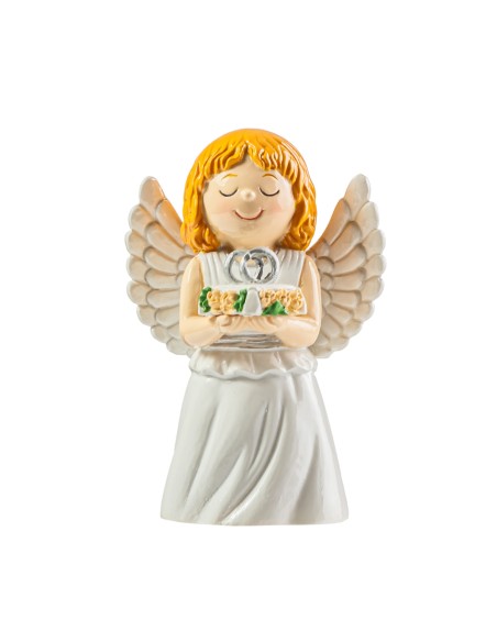Angel Del Matrimonio Anillos Plateados 9Cm Infantil