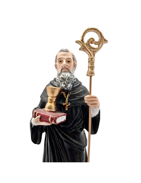 San Benito res 21cm PR 13 con medallas en la base baston caliz y libro
