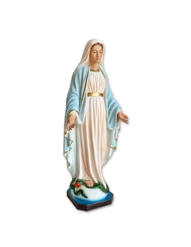 Virgen Milagrosa Res 30cm Decorada Manos Abiertas