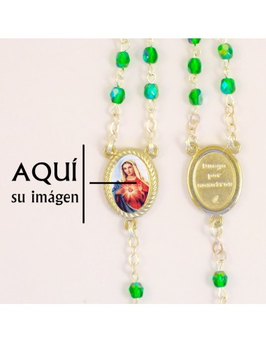 Rosario Cristal Tallado 4Mm Verde