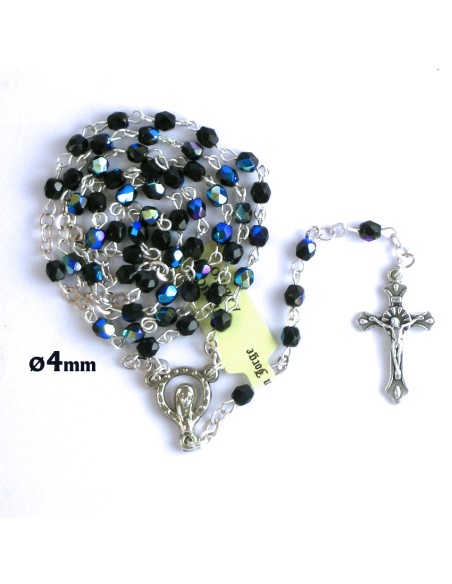 Rosario Cristal Tallado 4Mm Reflejos