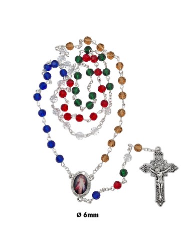 Rosario Cristal Tallado 6Mm Misionero