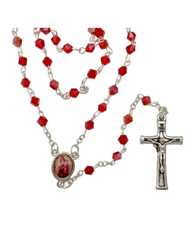 Rosario Cristal rombo tallado 4mm...