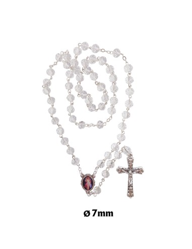 Rosario Cristal Tallado 7Mm Transparente
