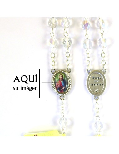 Rosario Cristal Tallado 7Mm Transparente