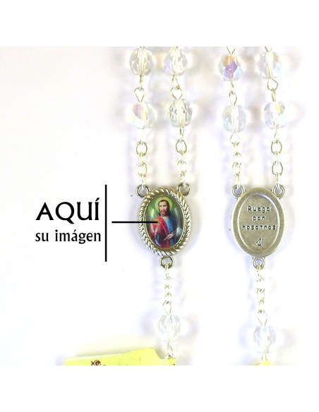 Rosario Cristal Tallado 7Mm Transparente