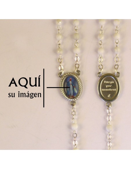 Rosario Cristal Tallado 4Mm Blanco