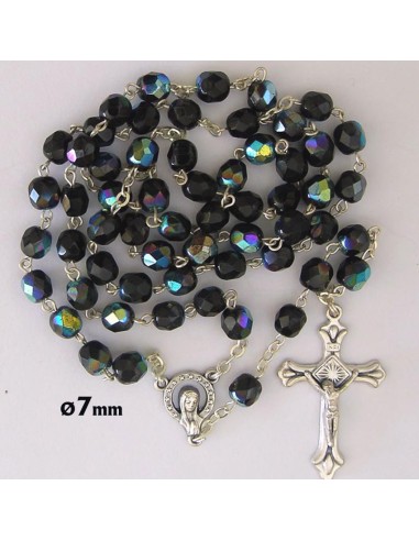 Rosario Cristal Tallado 7Mm Reflejos