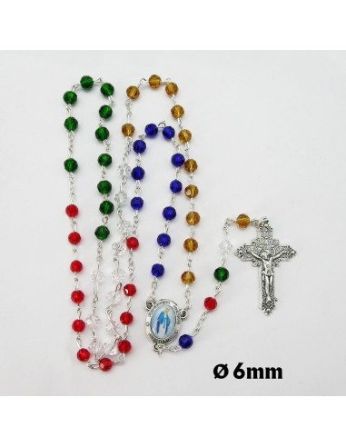 Rosario Cristal Tallado 6Mm Misionero
