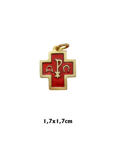 Cruz Metal Curvada Fondo Negro 2 X1cm