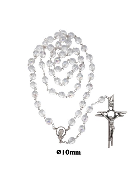 Rosario Cristal Tallado 10Mm Transparente