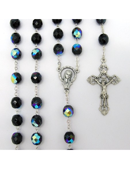 Rosario Cristal Tallado 10Mm Reflejos