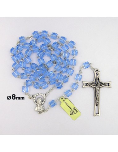 Rosario Cristal Tallado Cubo Especial...