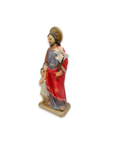 San Jose Con Niño Jesús De Pie Res 20cm Base P61