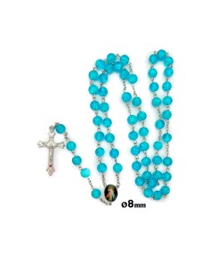 Rosario Cristal Liso 8Mm...