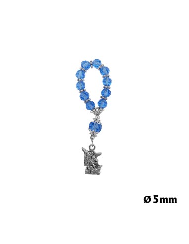 Rosario Decena Dedo Cristal Azul San Miguel