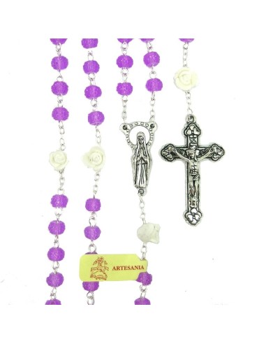 Rosario Cristal Granulado 6Mm Rojo...