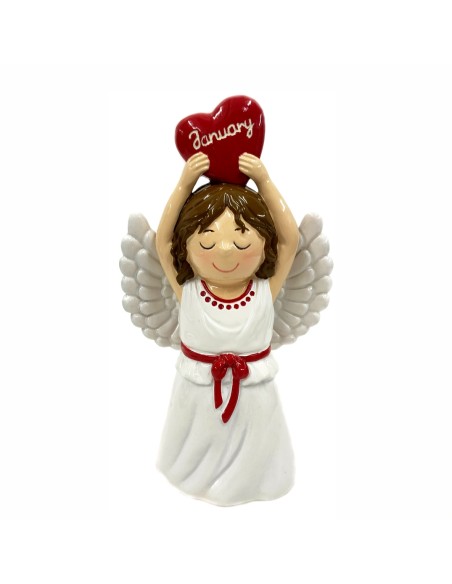 Angel Mes Enero Con Corazon Infantil